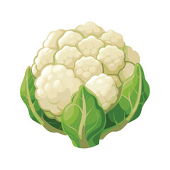 vector illustration of cauliflower isolated on white
