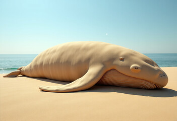 Sand Dune Shaped Like a Sleeping Whale