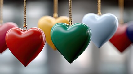 These charming hearts in various colors dangle gently, adding a playful touch to the serene environment and uplifting the mood