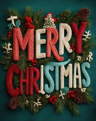 Beautiful illustration with Christmas text motif