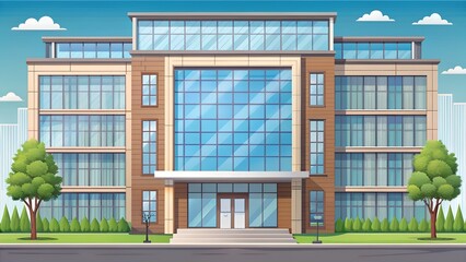 modern building with green windows