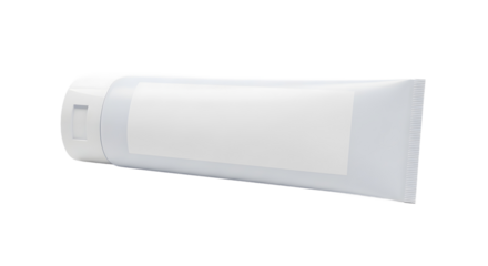 Mockup Presentation of Foundation or Body Lotion Tube Isolated Horizontally on Transparent Background with Realistic Shadows
