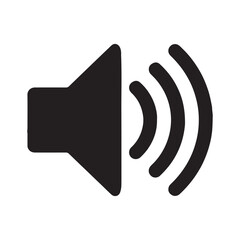 Sound Icon. Speaker icon. Music volume symbol in trendy flat style isolated on white background.