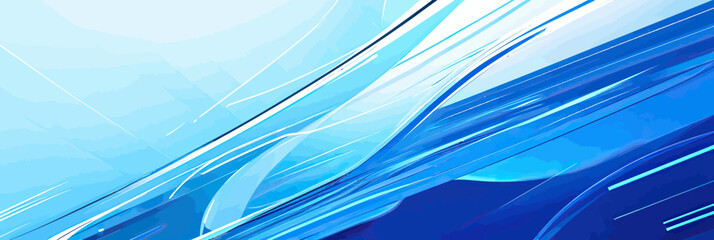 Abstract dynamic blue wave lines with futuristic technology background and smooth flowing light effects for digital design and innovation concepts