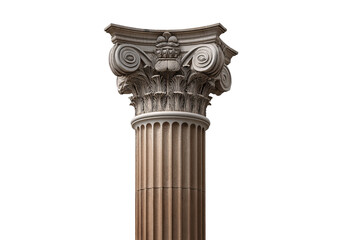 Obraz premium Ancient Greek Corinthian Column Capital isolated on a transparent background 2