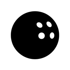 Bowling Ball Isolated on Black Background