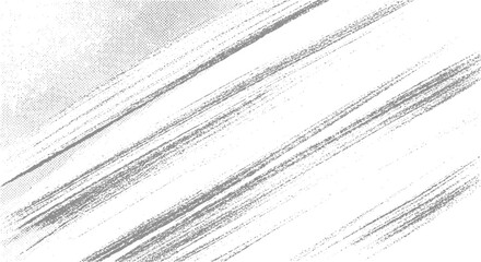 Obraz premium Abstract grunge texture with black speckles and horizontal lines on a white background