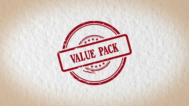 VALUE PACK stamp style word