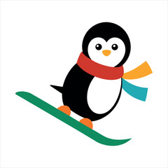 penguin with ice cream
