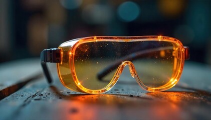 Durable Scratch-Resistant Safety Goggles for Industrial and DIY Use Close-up showcasing comfort and protection for worker safety.