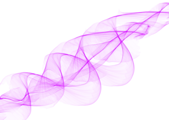 Abstract purple energy swirl isolated on transparent background