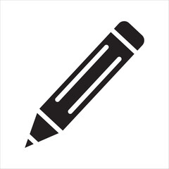 pensil Vector icon simple flat liner illustration on white background.