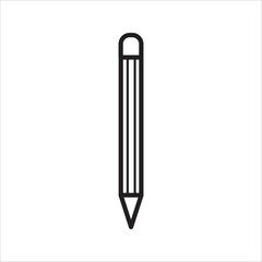 pensil Vector icon simple flat liner illustration on white background.