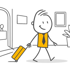 The Beginning Of A New Business Trip Arrival In An Unknown City And Preparation To Fulfill Corporate Duties.