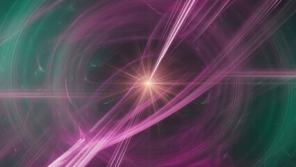 Abstract cosmic nebula swirls with bright starry glow and energy trails