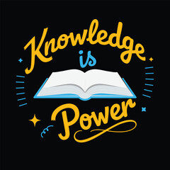 Knowledge Is Power Motivational Typography