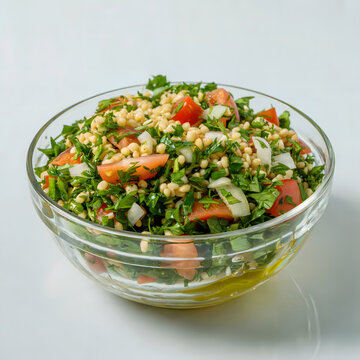 salad with vegetables, tabule
