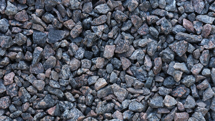 A background of crushed granite. Close up.