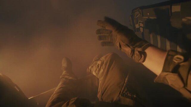 Intense Military Action Occurs Within a Cloud of Thick Smoke