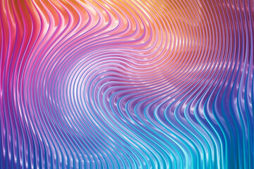 Fototapeta premium Colorful Abstract Wavy Lines Background with Gradient Light Effect