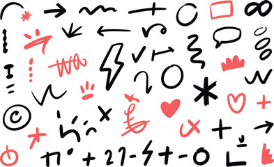 Hand drawn doodle vector collection elements