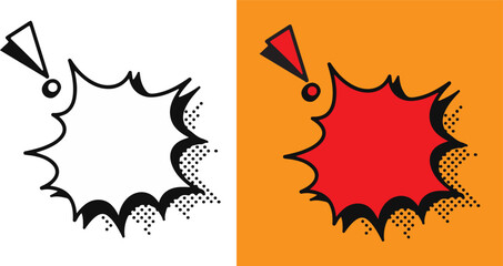 Speech bubble illustration design. black white and colorful comic words frame.cartoon words balloon frame vector art