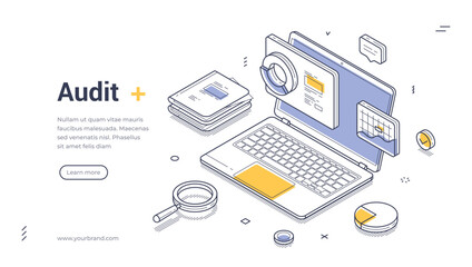 Isometric Financial Audit: Online Accounting & Business Analysis