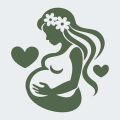 Silhouette of Maternal Love: A Symbolic Tribute to Pregnancy and Affection