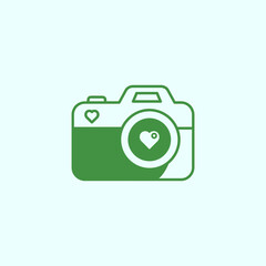Digital photography icon vector illustration of a vintage camera symbol design