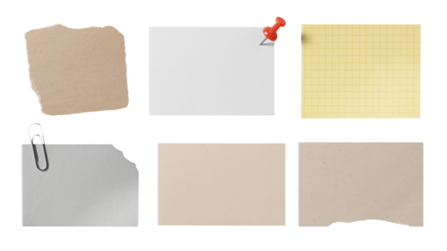 Craft paper notes for your creative ideas, ready to use