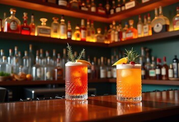 Exquisite Craft Cocktail Bar Intimate Setting Diverse Spirits Artisan Mixers Elegant Glassware