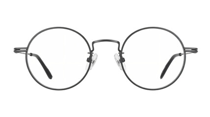 Stylish round glasses offer a sharp modern intellectual look