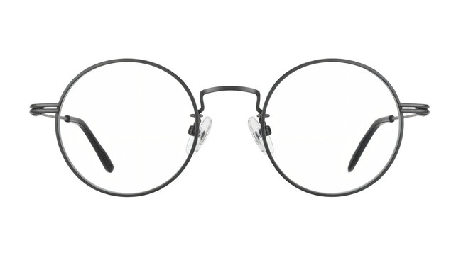 Stylish round glasses offer a sharp modern intellectual look