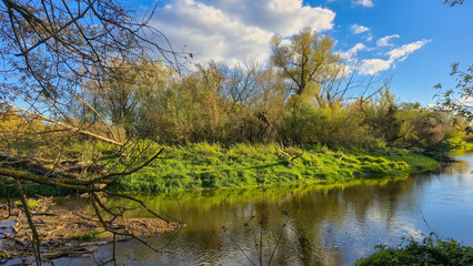 The Bug River near the town of Kryłów. Poland.