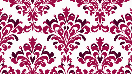 Damask vector pattern seamless purple