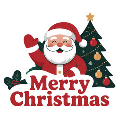 christmas card with santa claus