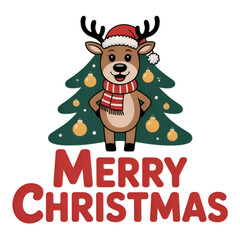 Fototapeta premium santa claus with reindeer