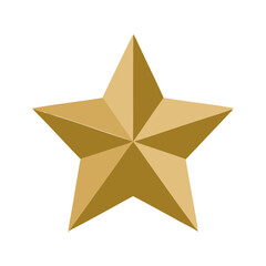 Isolated Gold Star Icon Symbol Excellence Achievement Vector Illustration