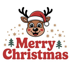 Fototapeta premium merry christmas reindeer