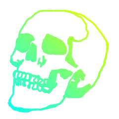 Hand drawn skull png doodle sticker, illustration, transparent background