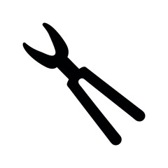 Tongs Black Silhouette Vector Art