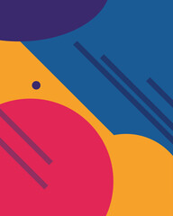 Vibrant Abstract Geometric Composition with Bold Colors
