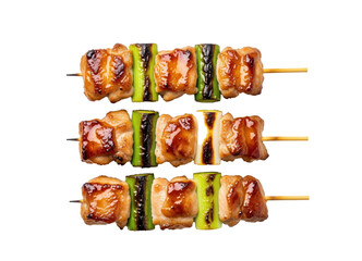 Yakitori menu asset for Japanese restaurant takeout and delivery listings or izakaya flyers about teriyaki chicken skewers for catering and event menus for seasonal specials and holiday sets
