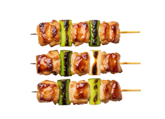 Yakitori menu asset for Japanese restaurant takeout and delivery listings or izakaya flyers about teriyaki chicken skewers for catering and event menus for seasonal specials and holiday sets