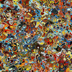 Vibrant Abstract Fluid Art Pattern with Bold Swirling Colors