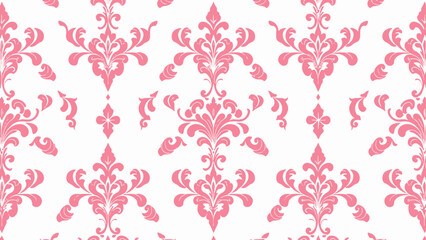 Damask seamless vector. Graphic ornate pattern for wallpaper, fabric, packaging, wrapping. Damask flower ornament. Floral pattern. Vintage wallpaper Seamless vector background