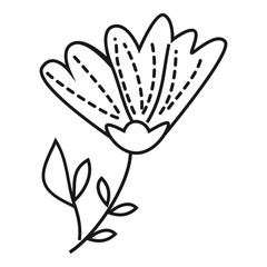 Fototapeta premium Flower outline, clip art for design