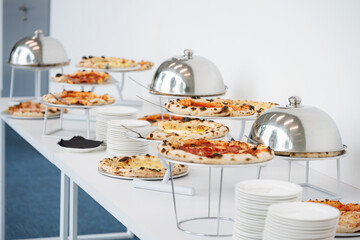 catering food table in restaurant.