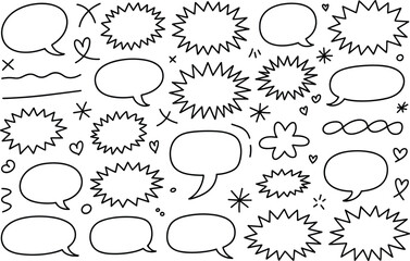 Hand drawn speech bubbles for creative conversations