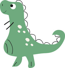 Flat color cartoon illustration